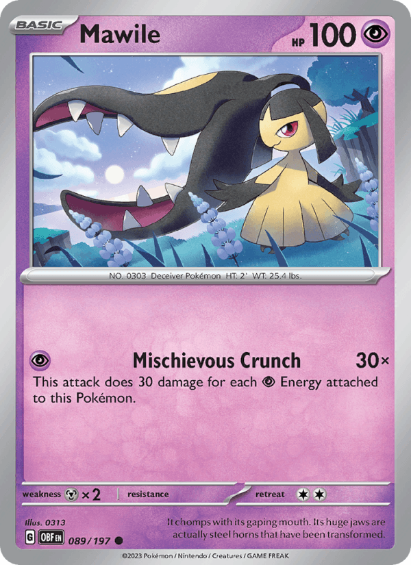 Mawile 89/197 Obsidian Flames English Pokémon card