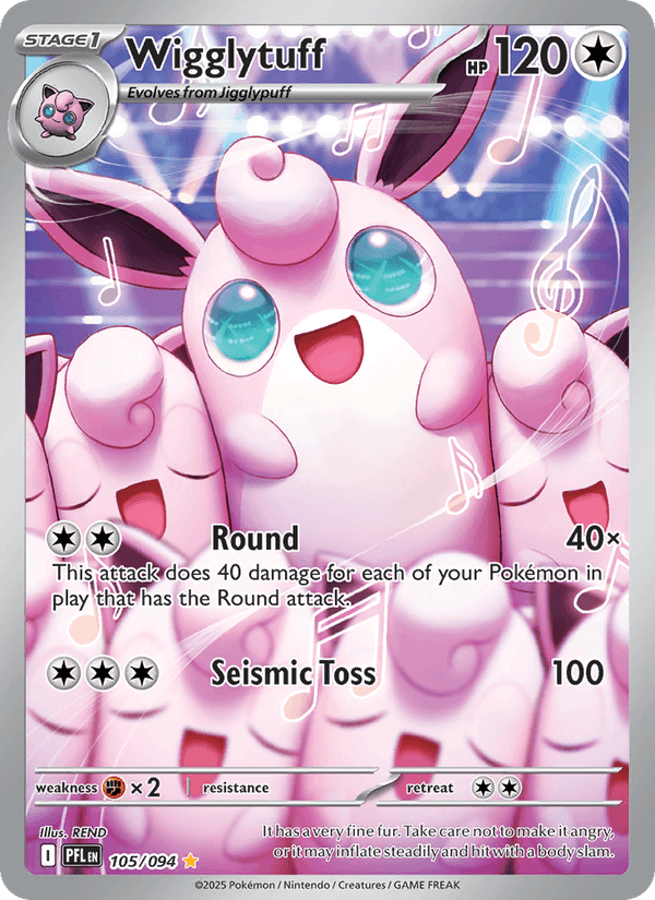 Wigglytuff 105/94 Phantasmal Flames English Pokémon card