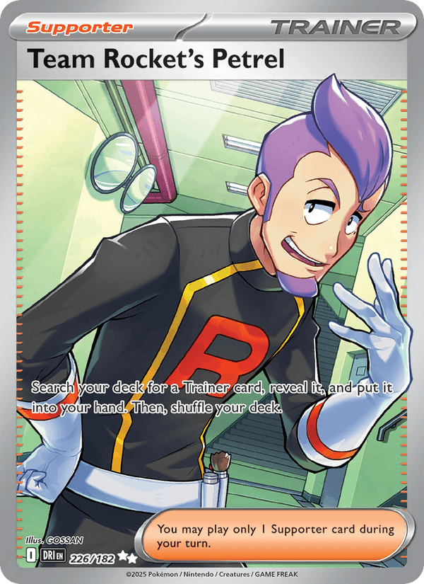 Team Rocket's Petrel 226/182 Destined Rivals English Pokémon card