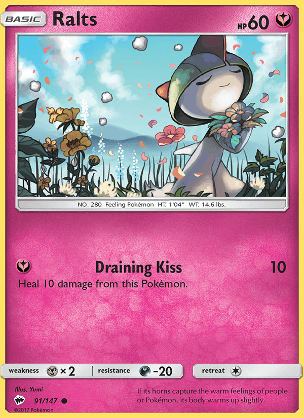 Ralts 91/147 Burning Shadows English Pokémon card