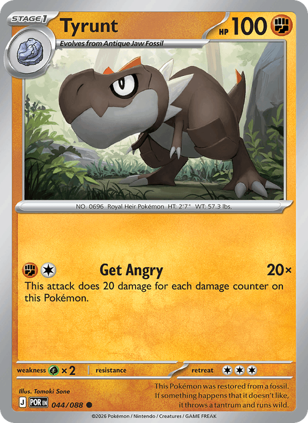 Tyrunt 44/88 Perfect Order English Pokémon card