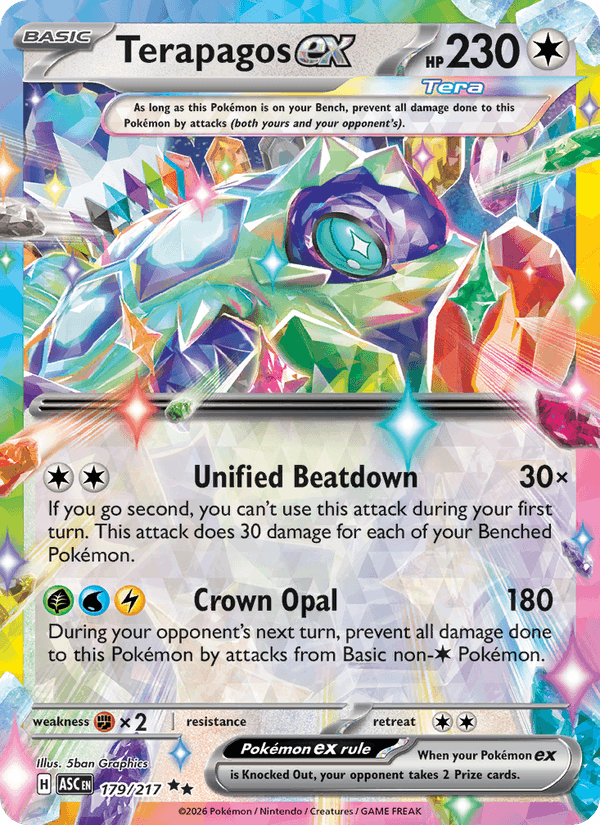 Terapagos ex 179/217 Ascended Heroes English Pokémon card