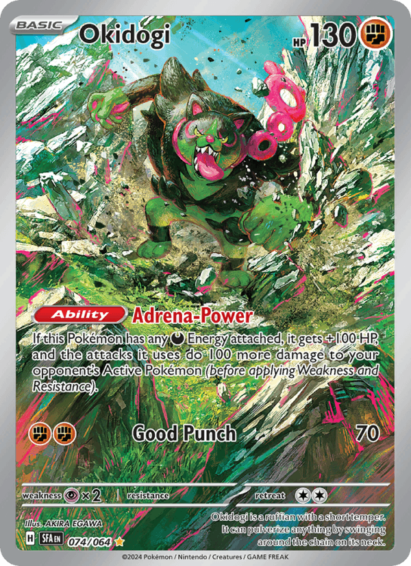 Okidogi 74/64 Shrouded Fable English Pokémon card