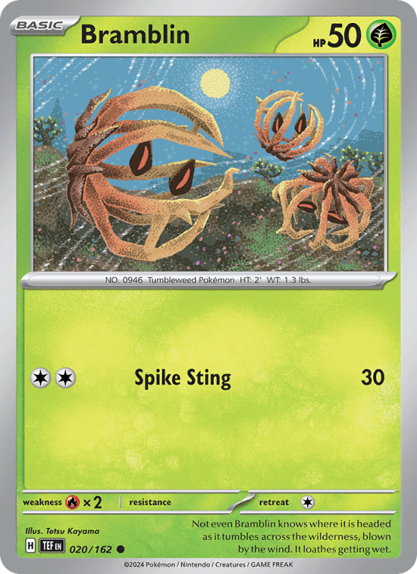 Bramblin 20/162 Temporal Forces English Pokémon card