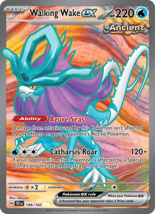 Walking Wake ex 189/162 Temporal Forces English Pokémon card