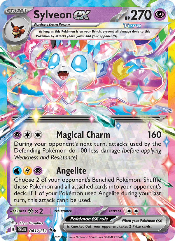 Sylveon ex 41/131 Prismatic Evolutions English Pokémon card