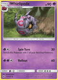Whirlipede 57/147 Burning Shadows English Pokémon card