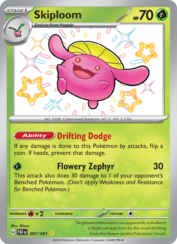 Skiploom 97/91 Paldean Fates English Pokémon card