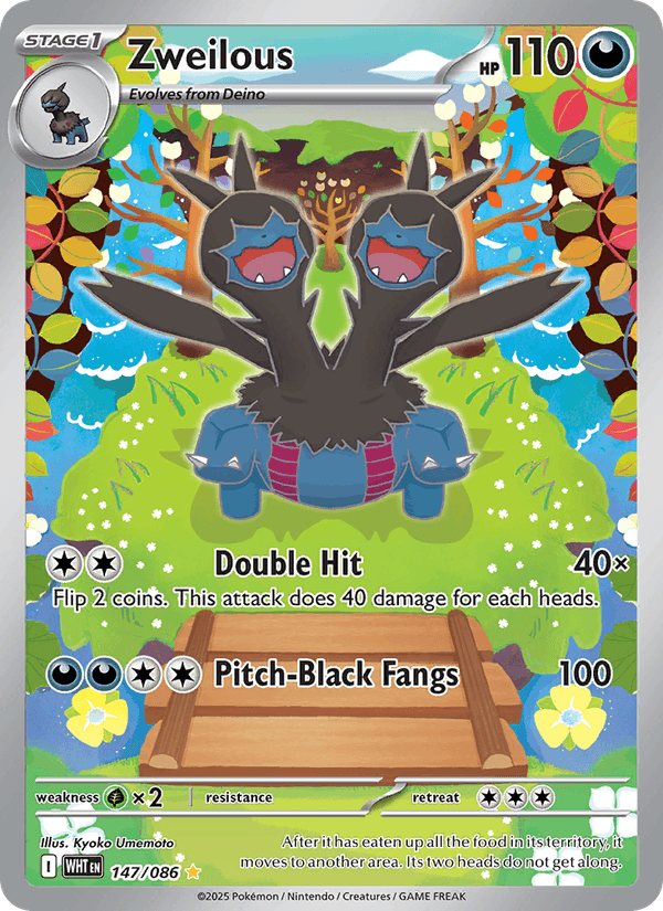 Zweilous 147/86 White Flare English Pokémon card
