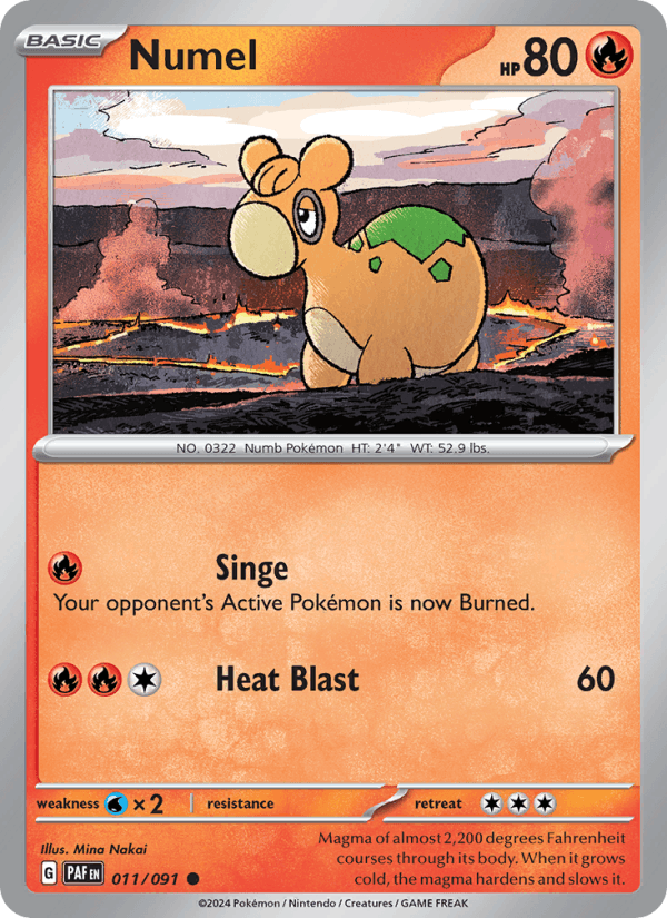 Numel 11/91 Paldean Fates English Pokémon card