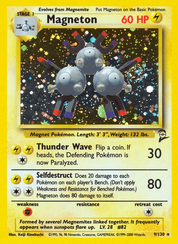 Magneton 9/130 Base Set 2 English Pokémon card