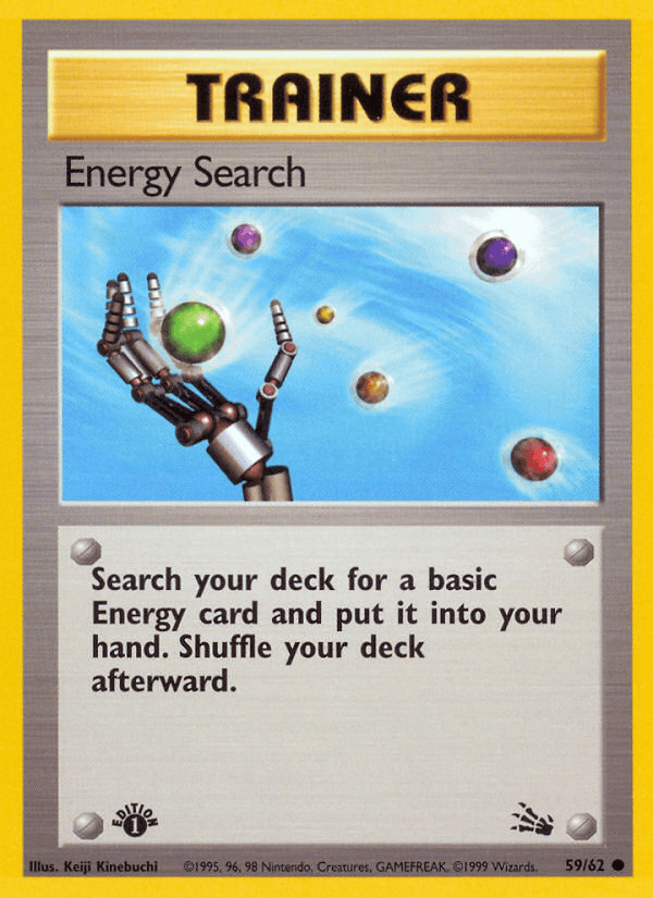 Energy Search 59/62 Fossil English Pokémon card