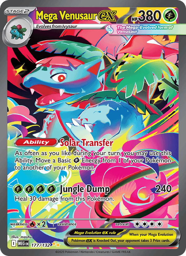 Mega Venusaur ex 177/132 Mega Evolution English Pokémon card
