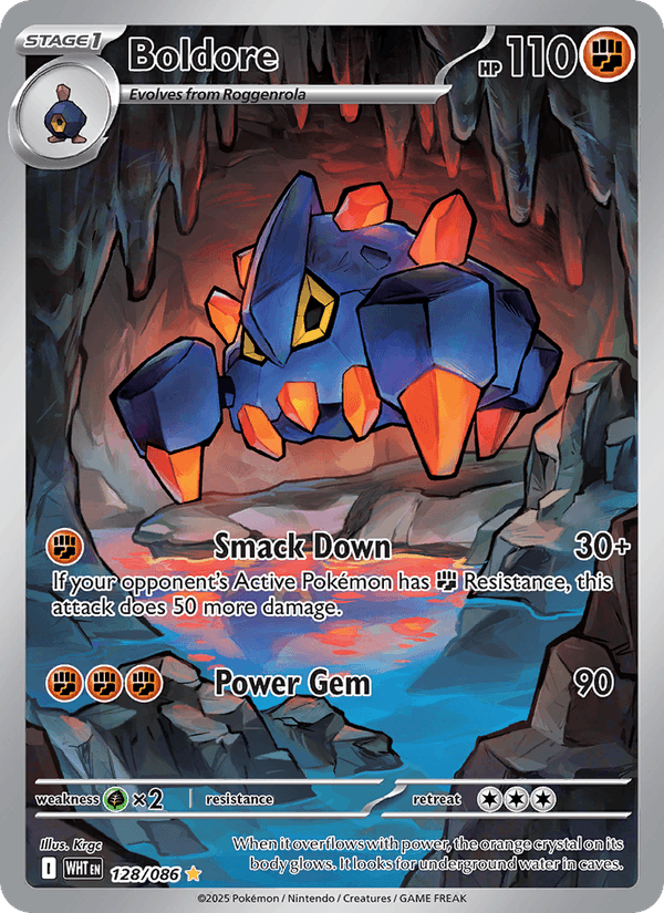 Boldore 128/86 White Flare English Pokémon card