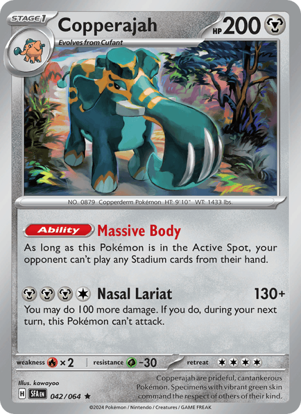 Copperajah 42/64 Shrouded Fable English Pokémon card