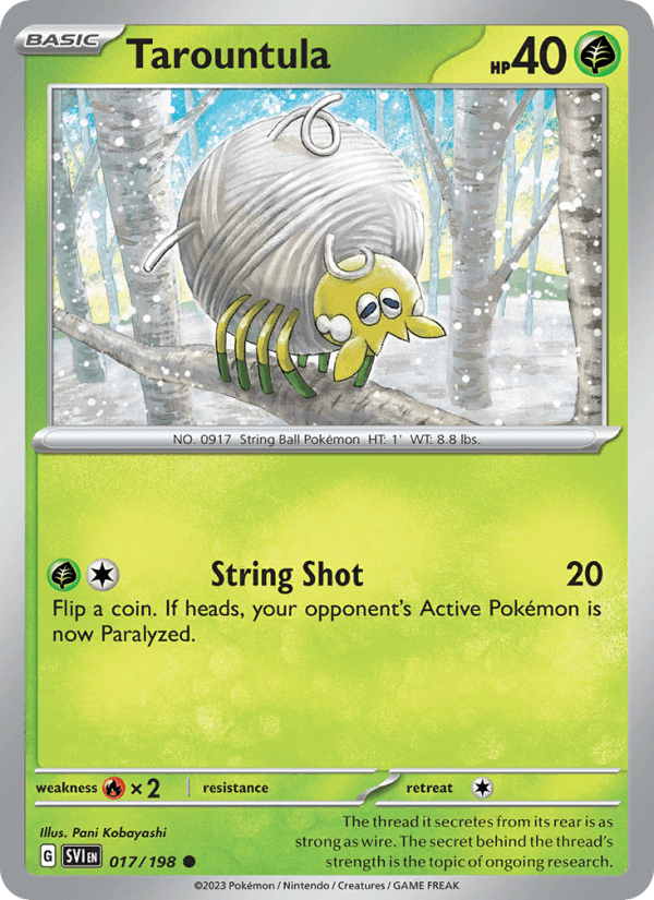 Tarountula 17/198 Scarlet & Violet English Pokémon card