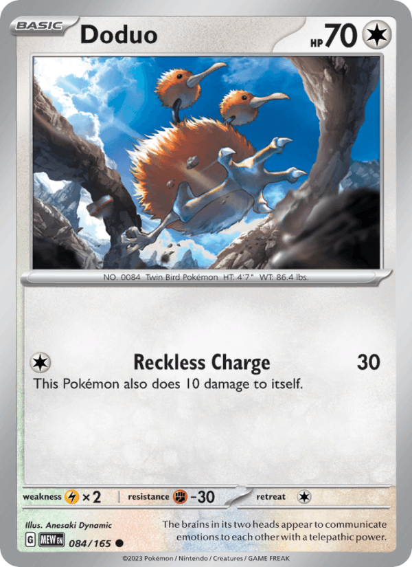Doduo 84/165 151 English Pokémon card