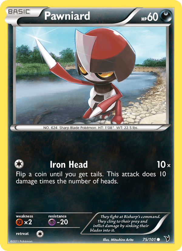 Pawniard 75/101 Noble Victories English Pokémon card