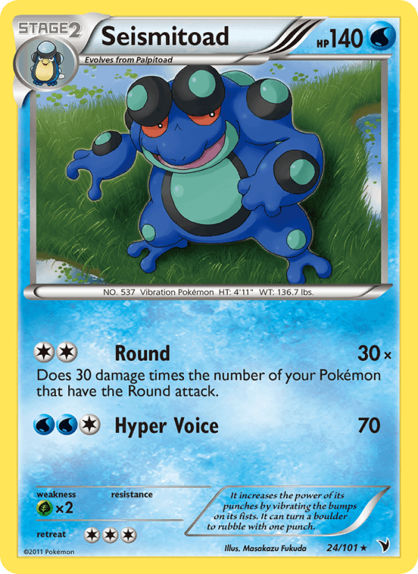 Seismitoad 24/101 Noble Victories English Pokémon card