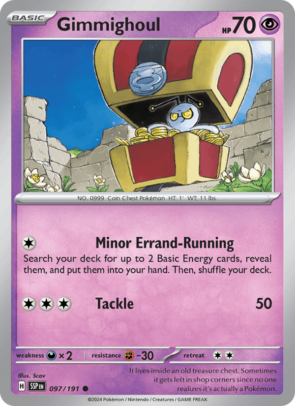 Gimmighoul 97/191 Surging Sparks English Pokémon card