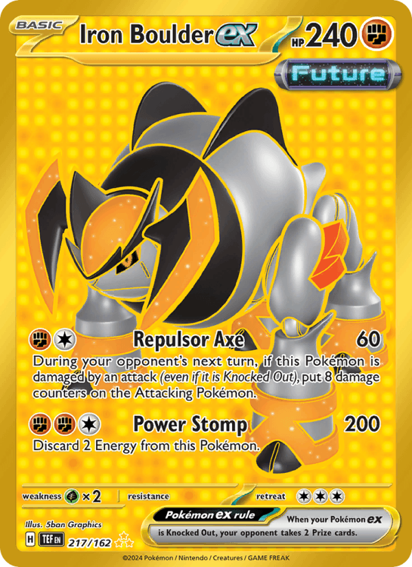 Iron Boulder ex 217/162 Temporal Forces English Pokémon card