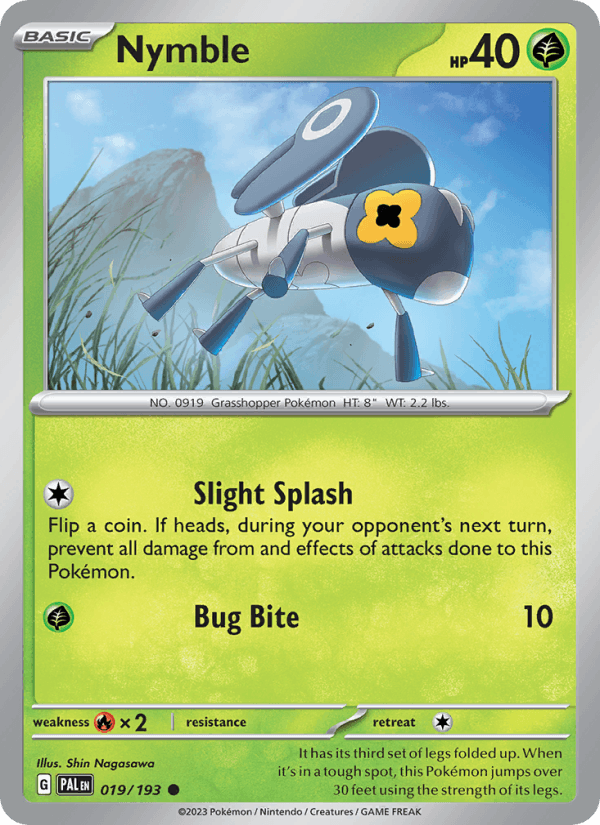 Nymble 19/193 Paldea Evolved English Pokémon card
