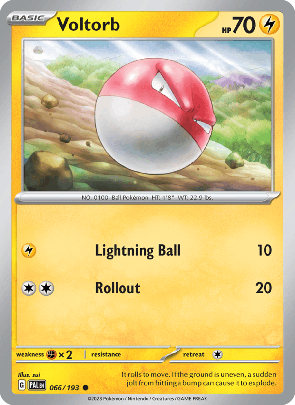 Voltorb 66/193 Paldea Evolved English Pokémon card