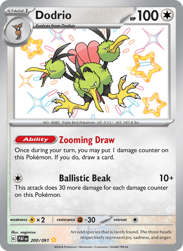 Dodrio 200/91 Paldean Fates English Pokémon card