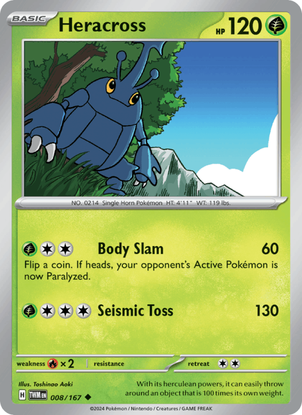 Heracross 8/167 Twilight Masquerade English Pokémon card