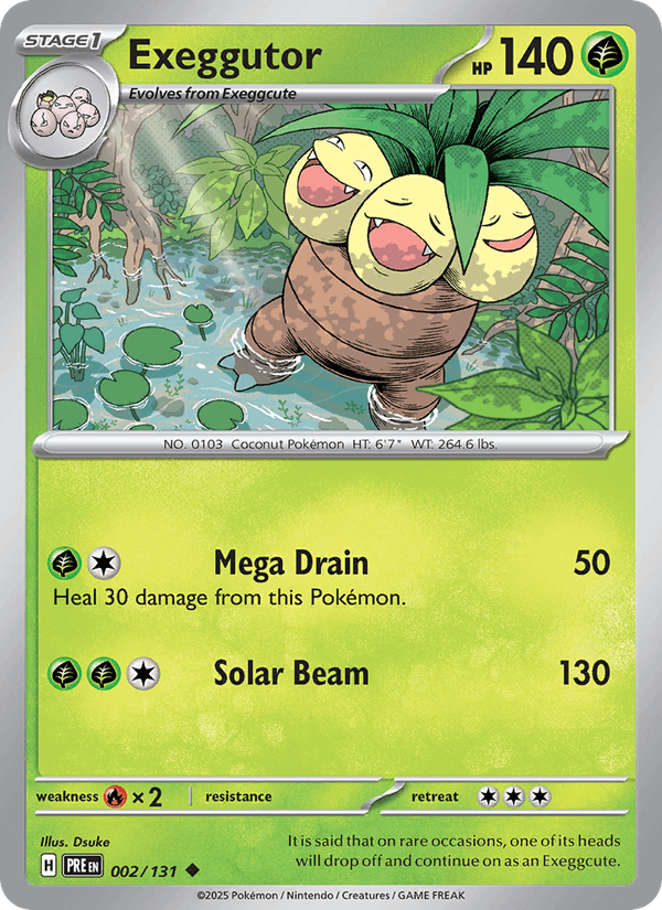 Exeggutor 2/131 Prismatic Evolutions English Pokémon card