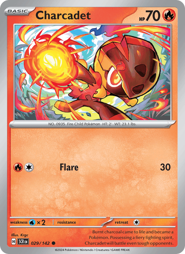 Charcadet 29/142 Stellar Crown English Pokémon card