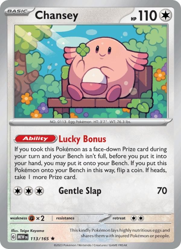 Chansey 113/165 151 English Pokémon card