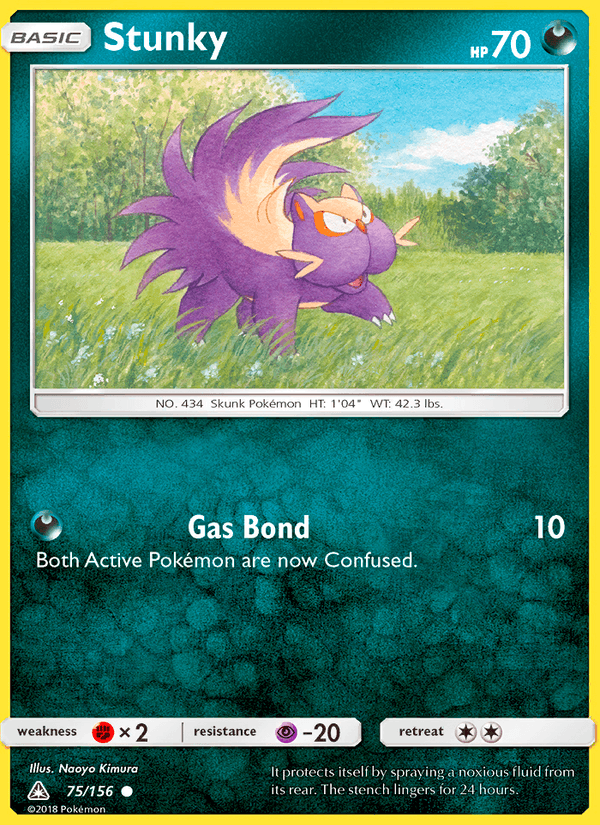 Stunky 75/156 Ultra Prism English Pokémon card