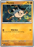 Mankey 90/182 Destined Rivals English Pokémon card