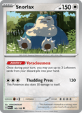 Snorlax 143/165 151 English Pokémon card