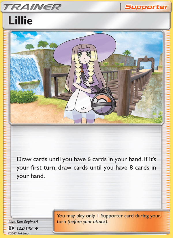Lillie 122/149 Sun & Moon Base Set English Pokémon card