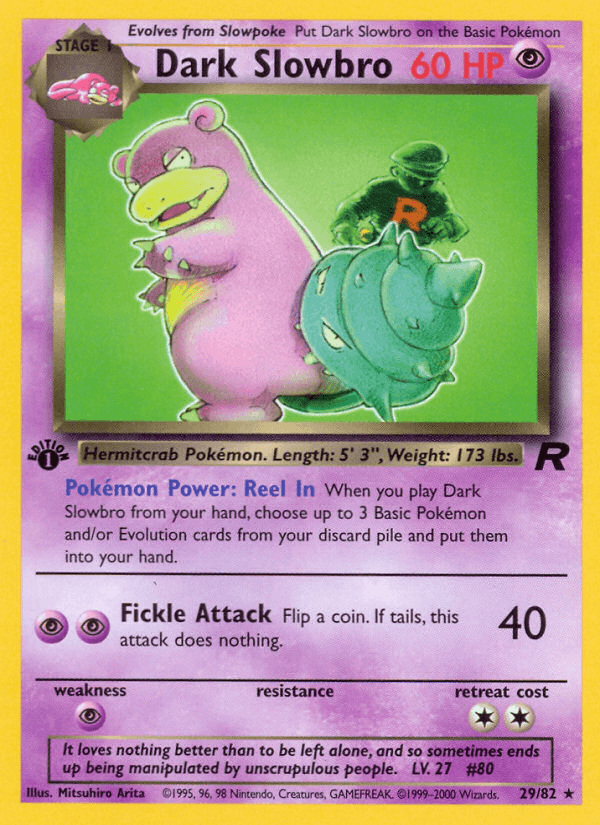 Dark Slowbro 29/82 Team Rocket English Pokémon card