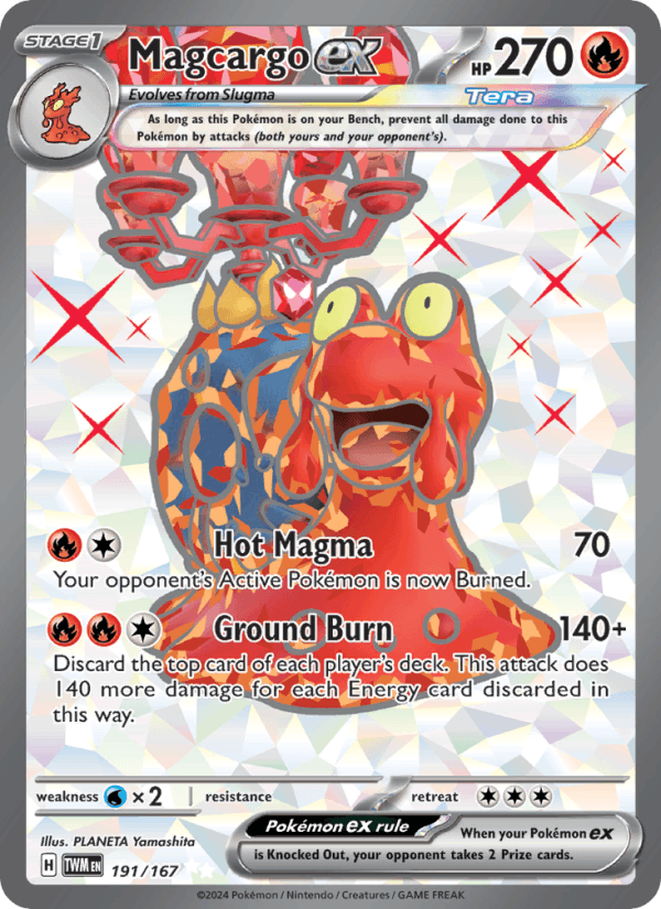 Magcargo ex 191/167 Twilight Masquerade English Pokémon card