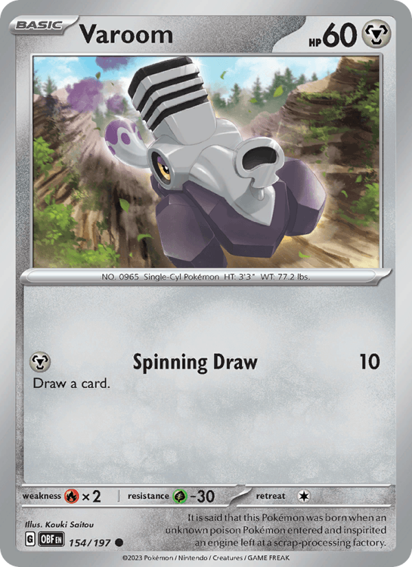 Varoom 154/197 Obsidian Flames English Pokémon card
