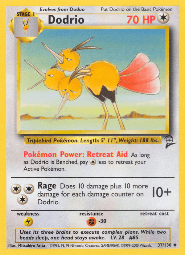 Dodrio 37/130 Base Set 2 English Pokémon card