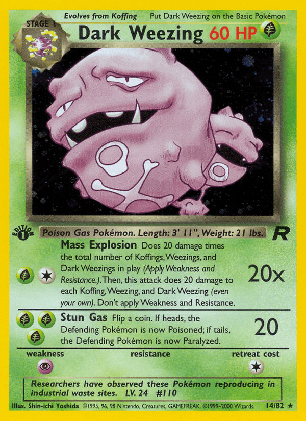 Dark Weezing 14/82 Team Rocket English Pokémon card