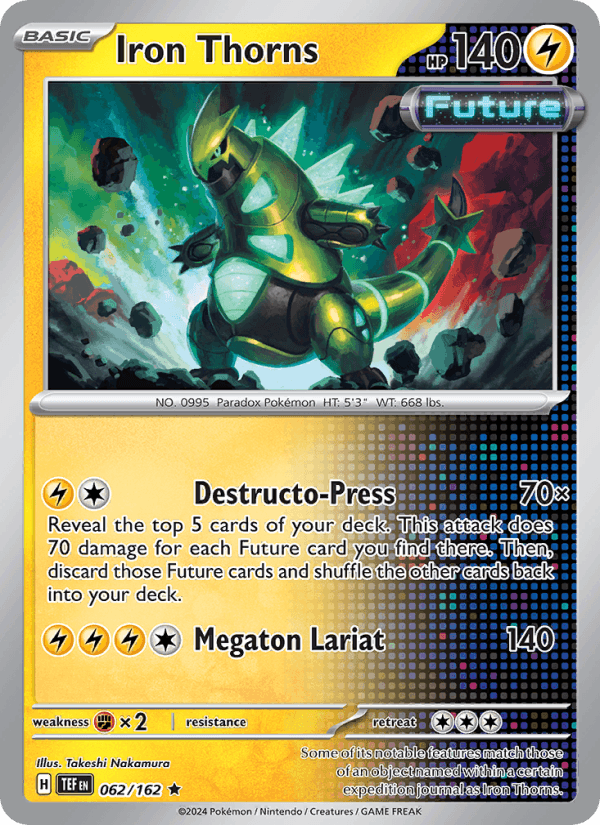Iron Thorns 62/162 Temporal Forces English Pokémon card