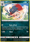 Weavile 86/147 Burning Shadows English Pokémon card