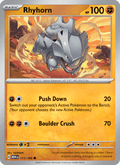 Rhyhorn 111/165 151 English Pokémon card