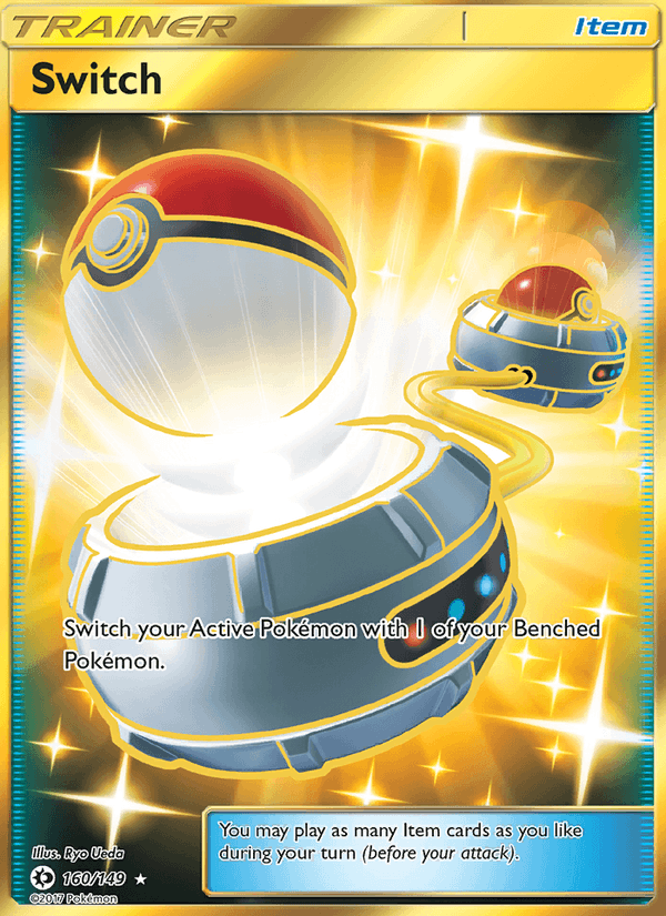 Switch 160/149 Sun & Moon Base Set English Pokémon card