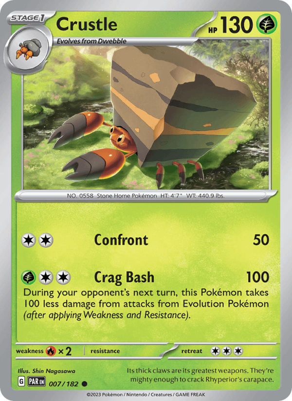 Crustle 7/182 Paradox Rift English Pokémon card