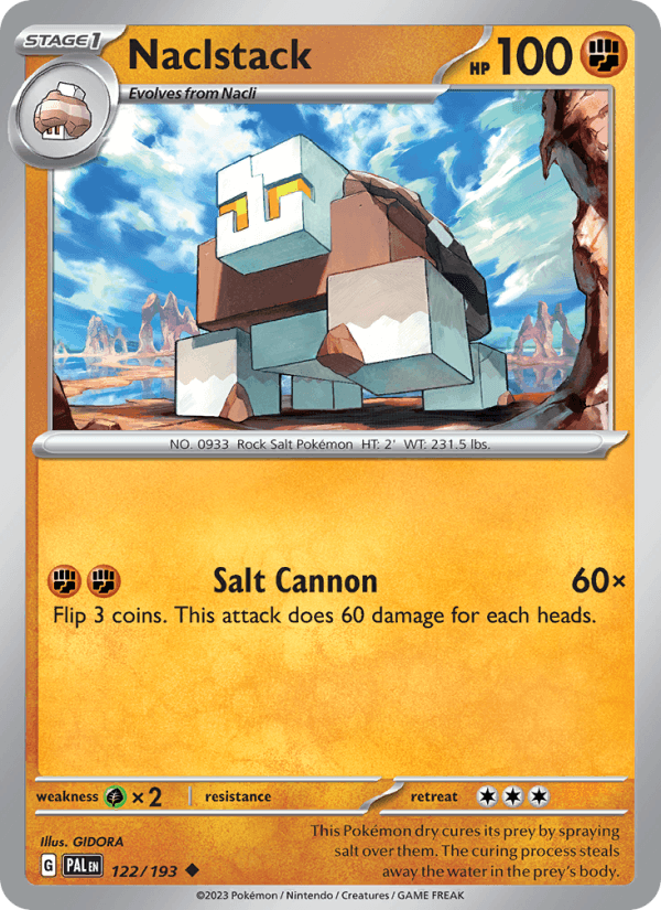 Naclstack 122/193 Paldea Evolved English Pokémon card