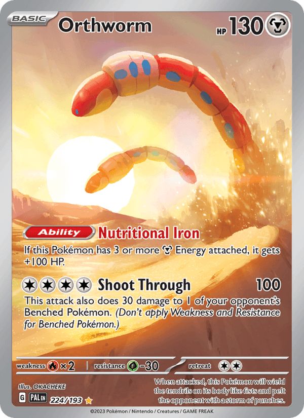 Orthworm 224/193 Paldea Evolved English Pokémon card
