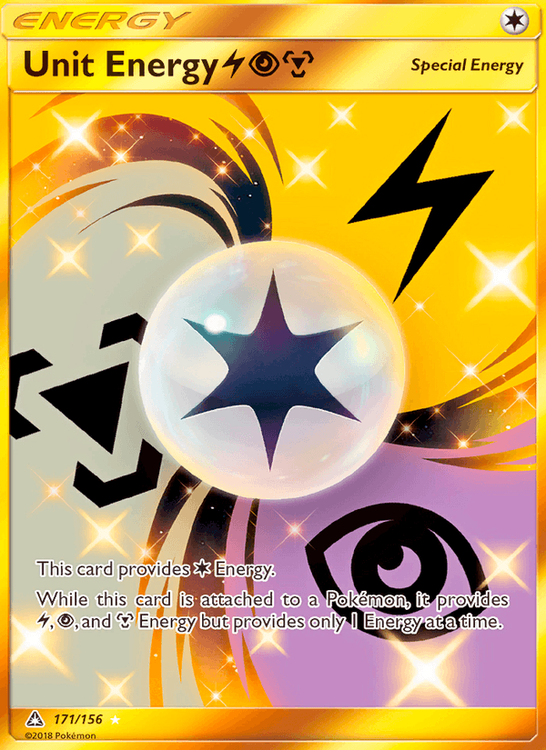 Unit Energy LightningPsychicMetal 171/156 Ultra Prism English Pokémon card