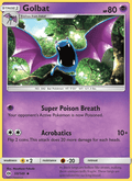 Golbat 55/149 Sun & Moon Base Set English Pokémon card